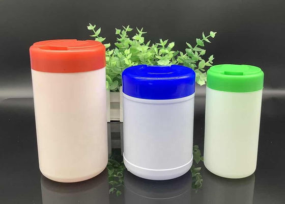 HDPE Wet Wipes Bucket Botol Kemasan Tisu Basah Silinder ISO9001