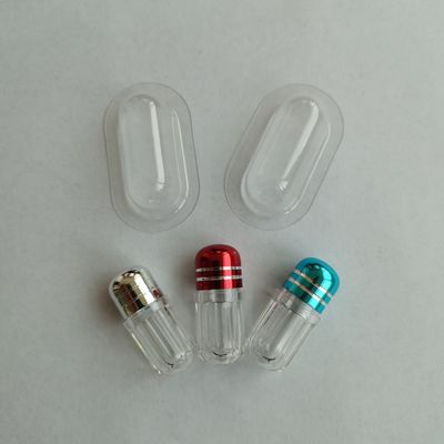 SGS Botol Pil Plastik Kosong 13mm Satu Kapsul Bentuk Peluru