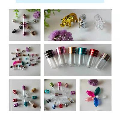 SGS Botol Pil Plastik Kosong 13mm Satu Kapsul Bentuk Peluru