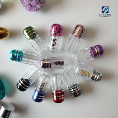 Botol Kapsul Tunggal Heksagonal 12mm 2g Botol Pil Badak