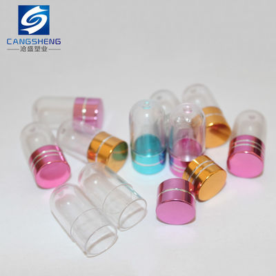 15mm PS Botol Pil Plastik Bening Wadah Satu Kapsul