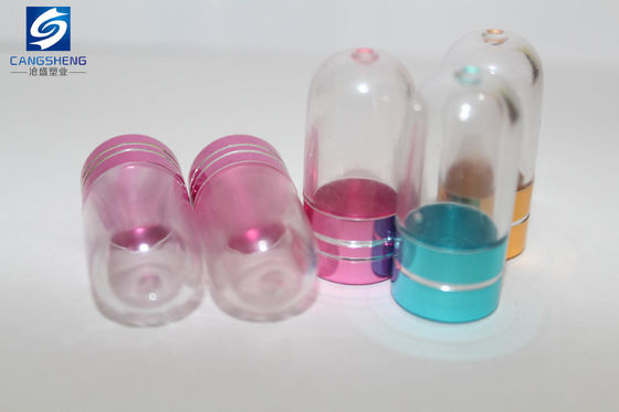 15mm PS Botol Pil Plastik Bening Wadah Satu Kapsul