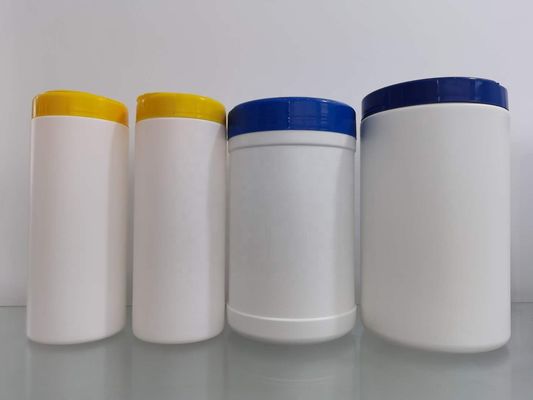 180mm HDPE Cleaning Wipes Botol Bucket Dengan Tutup Putih