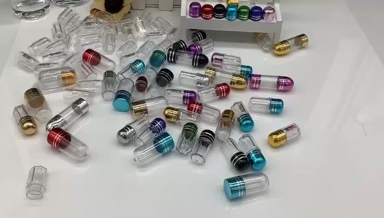 Botol Pil Mini 13mm Silinder 2ml Kapsul Pil Plastik Kosong