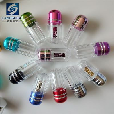 Botol Pil Mini 13mm Silinder 2ml Kapsul Pil Plastik Kosong