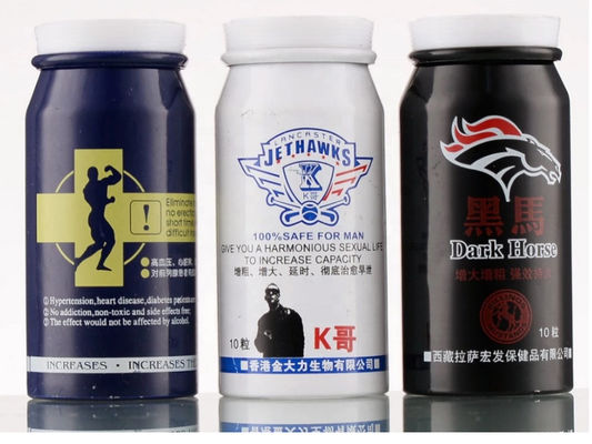 100g Aluminium Pharmaceutical Packaging Bottles Dengan PE Caps