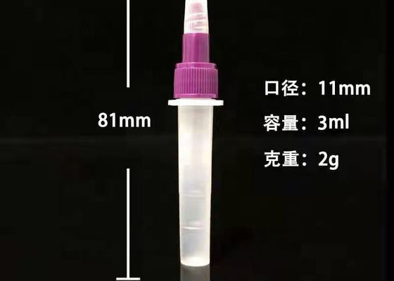 Pengujian Medis Botol Reagen Plastik Polypropylene 3ml