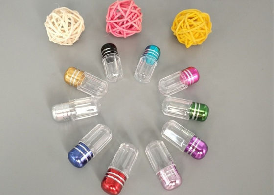 Botol Kapsul Kosong Silinder Merah Plastik 13mm