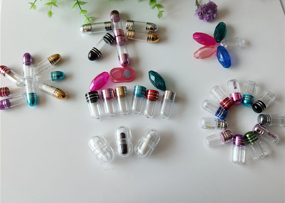 Golden Empty Capsule Shells PS Plastik 2g Botol Pil Bening