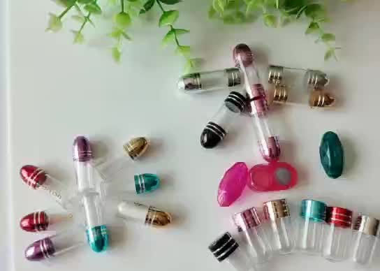 Wadah Pil Heksagonal Tunggal 13mm 2ml Kapsul Kosong Kosong