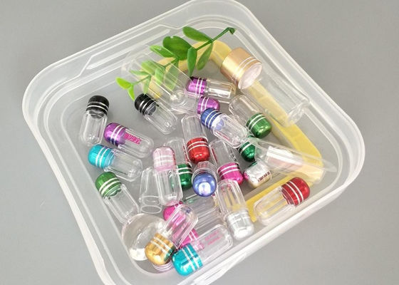 Botol Plastik 3g 13mm Dengan Tutup Logam Batal Blister Kosong Kapsul Shell