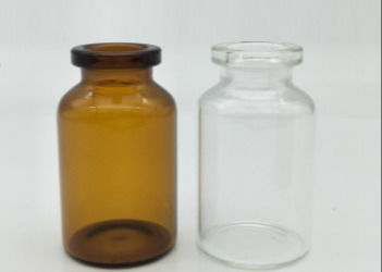 10ml Botol Pil Kaca Bening FDA Dengan Sumbat Karet Kedap Udara
