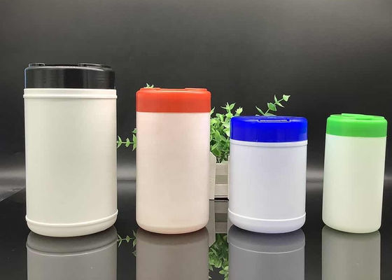 HDPE Wet Wipes Bucket Botol Kemasan Tisu Basah Silinder ISO9001