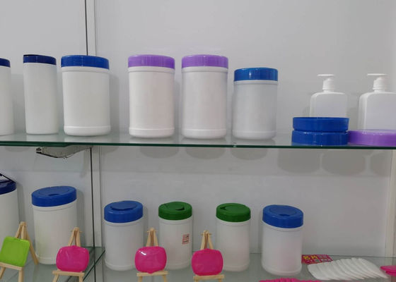 180mm HDPE Cleaning Wipes Botol Bucket Dengan Tutup Putih