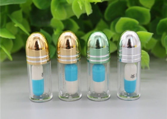 Golden Empty Capsule Shells PS Plastik 2g Botol Pil Bening